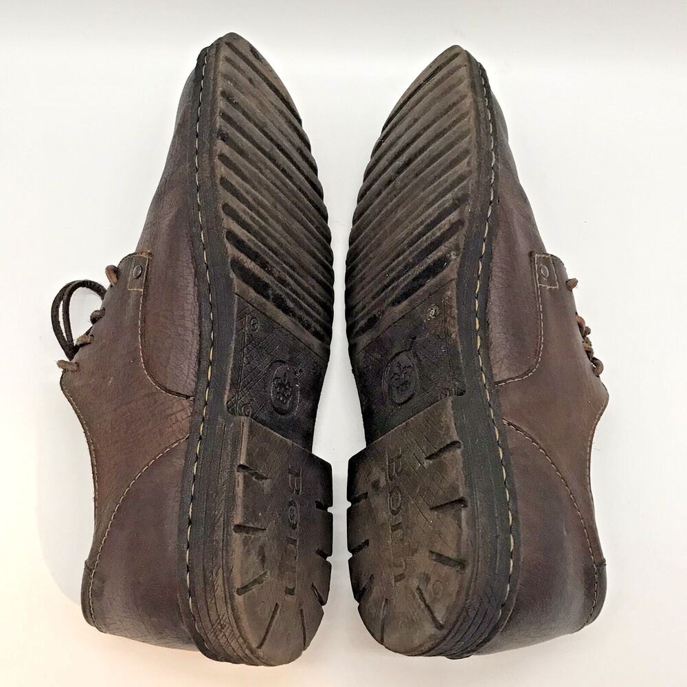 BORN BØRN Brown Leather Derby Men's size 12  H43423 Leather Lace Casual Shoes - Picture 7 of 11